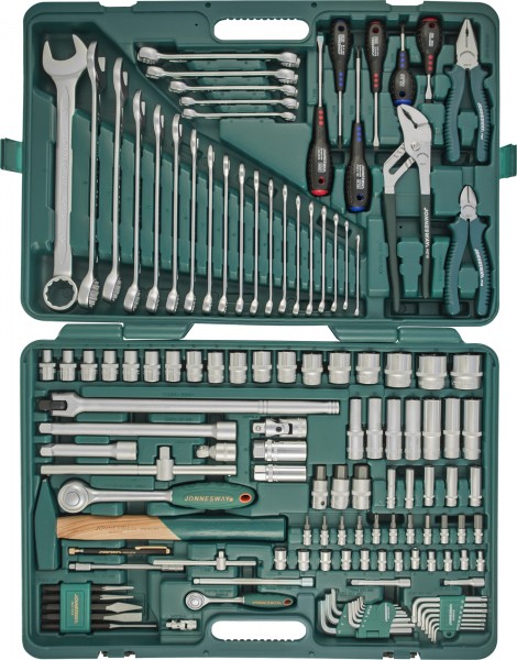 Набор инструмента универсальный 1/4" 1/2"DR 128 предметов S04H524128S (S04H524128S18) Jonnesway