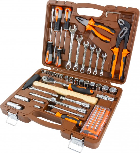 Набор инструмента универсальный 1/4" 1/2"DR 75 предметов OMT75S OMBRA
