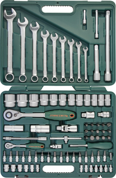 Набор инструмента универсальный 1/4" 1/2"DR 82 предмета S04H52482S Jonnesway